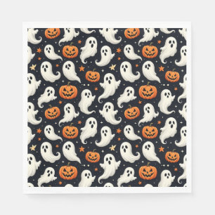 Geesten en Jack O'Lanterns Halloween Servet
