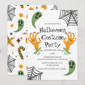 Geesten en Monster Hands Halloween Kostuumfeest Kaart (Voorkant / Achterkant)