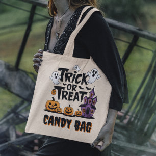 Geesten en pompoenen voor Halloween plezier! Tote Bag