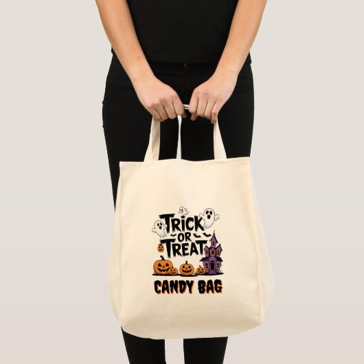 Geesten en pompoenen voor Halloween plezier! Tote Bag (Voorkant (product))