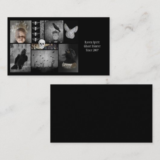 Geesten en spoken visitekaartje (Voorkant / Achterkant)