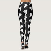 Geesten en sterren Halloween patroon Leggings (Achterkant)
