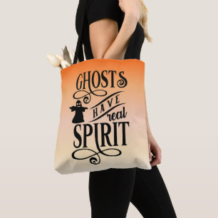Geesten hebben echte geest Oranje gradiënt Hallowe Tote Bag