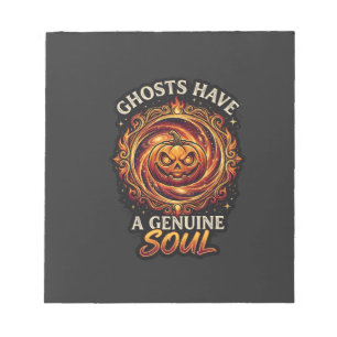 Geesten Hebben Echte Ziel Haloween Pompoen Vuur Sw Notitieblok