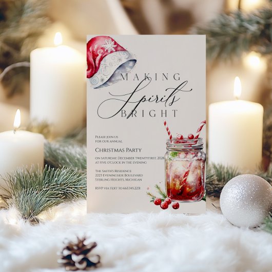 Geesten helder uitnodigen | Leuk kerstfeest Feestdagenkaart