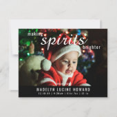 Geesten helderder maken Kerstmis Geboortefoto Feestdagenkaart (Voorkant)