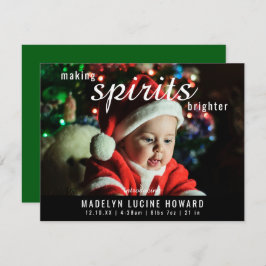 Geesten helderder maken Kerstmis Geboortefoto Feestdagenkaart