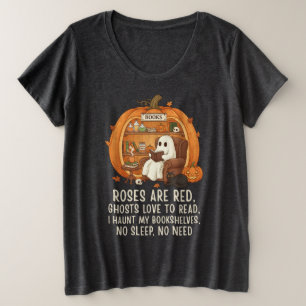 Geesten houden van lezen - Grappig Halloween Boekl Grote Maat T-shirt