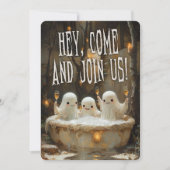 Geesten in een jacuzzi plezier verpakt Volwassen H Kaart (Voorkant)