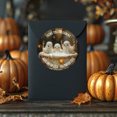 Geesten in een jacuzzi Spooky Fun Outdoor Hallowee Ronde Sticker