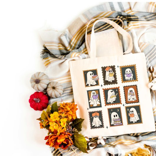Geesten lezen  Stamp Halloween Tote Bag