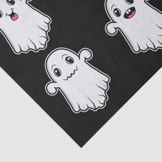 Geesten met verschillende gezichten Leuk Halloween Tissuepapier (Detail)