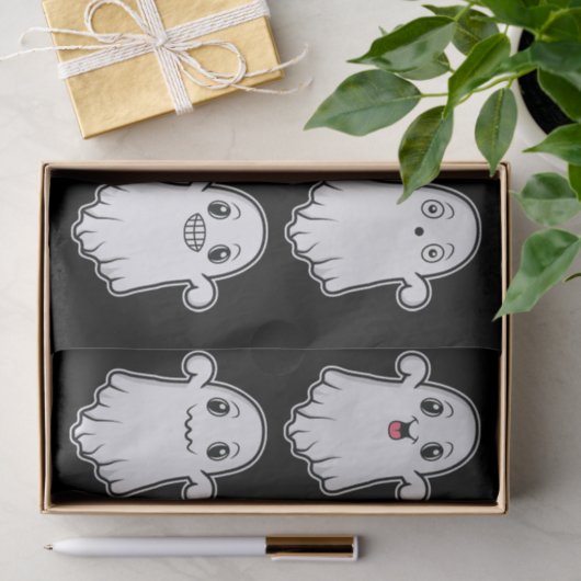 Geesten met verschillende gezichten Leuk Halloween Tissuepapier (Geschenk)