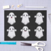 Geesten met verschillende gezichten Leuk Halloween Tissuepapier (Craft)