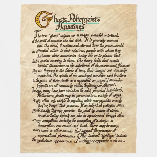 Geesten, poltergeisten, hondjes fleece deken (Voorkant)