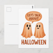 Geesten praten over Halloween Briefkaart (Voorkant / Achterkant)