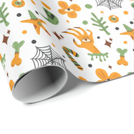 Geesten, schedels en Botten Spooky Halloween Cadeaupapier