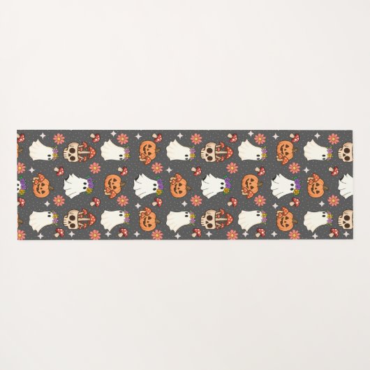 Geesten, schedels en herfstbloemen yogamat (Achterkant (horizontaal))