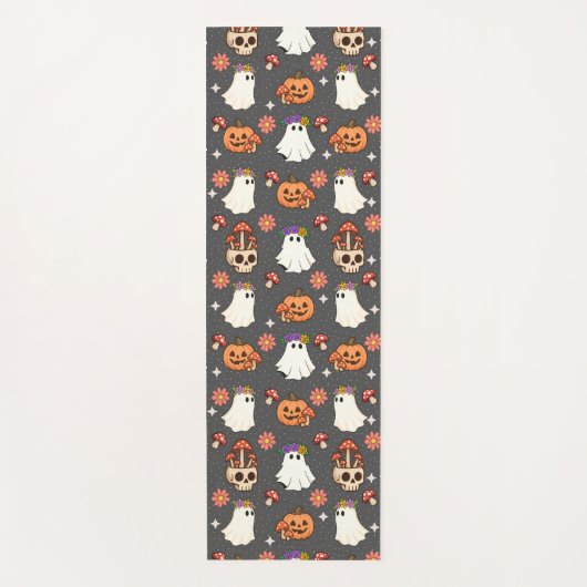 Geesten, schedels en herfstbloemen yogamat (Voorkant)