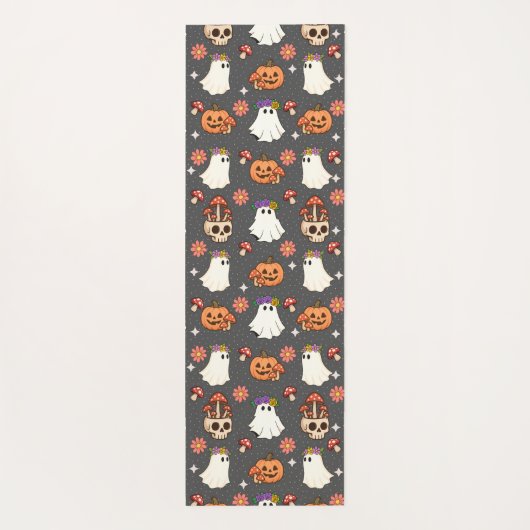 Geesten, schedels en herfstbloemen yogamat (Achterkant)