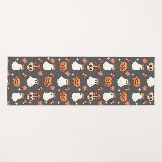 Geesten, schedels en herfstbloemen yogamat (Voorkant (horizontaal))