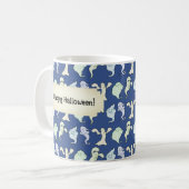 Geesten spookten Halloween Pixel Art Patroon Koffiemok (Voorkant links)