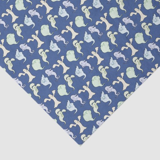 Geesten spookten Halloween Pixel Art Patroon Tissuepapier (Detail)