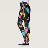 Geesten Sterren Zwart Bold Pastel Kleurrijke Hallo Leggings (Links)