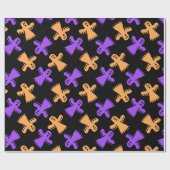 Geesten van Halloween Oranje Paars Black Cadeaupapier (Vlak)