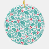 Geesten van Holly Red Ribbon Custom Photo Keramisch Ornament (Achterkant)
