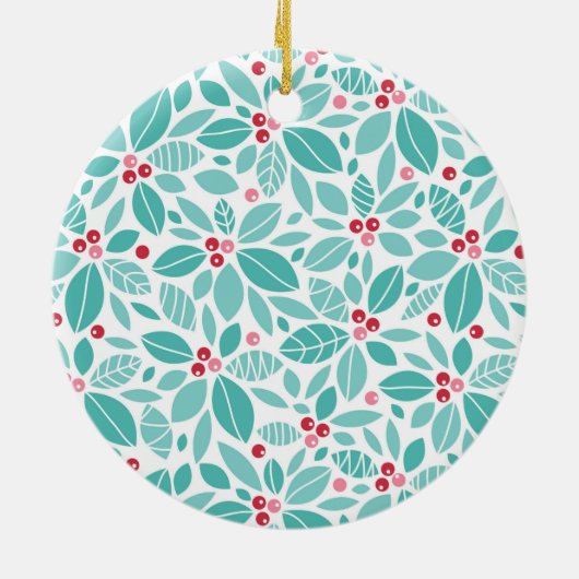 Geesten van Holly Red Ribbon Custom Photo Keramisch Ornament (Achterkant)