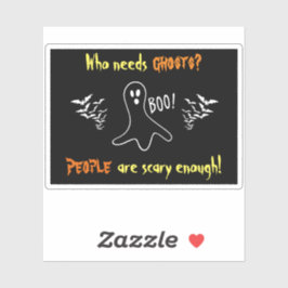 Geesten vs. Mensen op maat gemaakte vinyl sticker