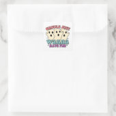 Geesten Willen Gewoon Leuke Schattige Halloween Vierkante Sticker (Tas)