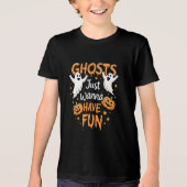Geesten willen gewoon plezier hebben Spooky Hallow Tri-Blend Shirt (Voorkant)