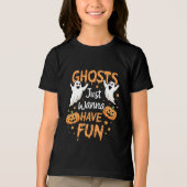 Geesten willen gewoon plezier hebben Spooky Hallow Tri-Blend Shirt (Voorkant)