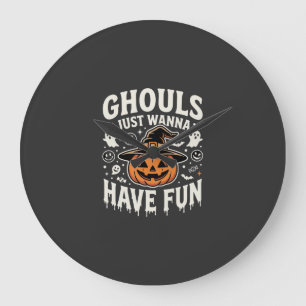 Geesten Willen Gewoon Pret Hebben Halloween Pompoe Grote Klok