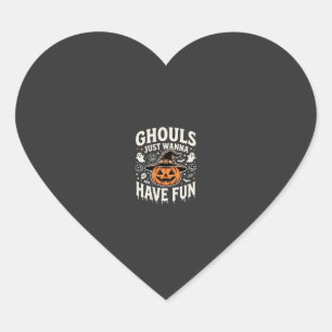 Geesten Willen Gewoon Pret Hebben Halloween Pompoe Hart Sticker