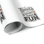 Geesten Willen Gewoon Pret Hebben Halloween Vector Cadeaupapier (Rol Hoek)