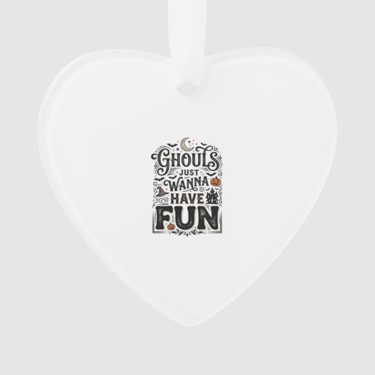 Geesten Willen Gewoon Pret Hebben Halloween Vector Ornament (voorkant)