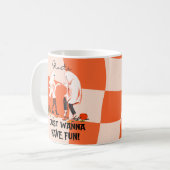 Geesten willen gewoon speels plezier hebben koffiemok (Voorkant links)