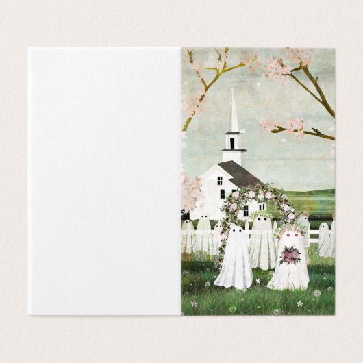Geestenbruiloft  kaart (Buitenkant ongevouwen)