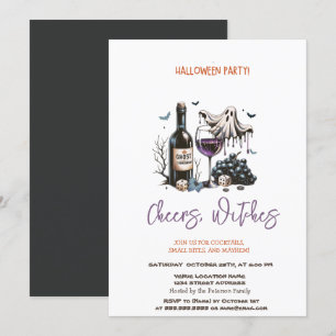 Geestenwijn Halloweenfeest Kaart