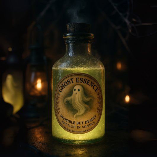 Geestessentie - Halloween Apotheek Label