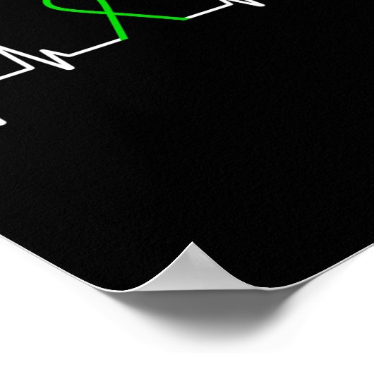 Geestesziekte Groen lint Geestelijke Gezondheid Be Poster (Hoek)