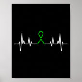Geestesziekte Groen lint Geestelijke Gezondheid Be Poster (Voorkant)