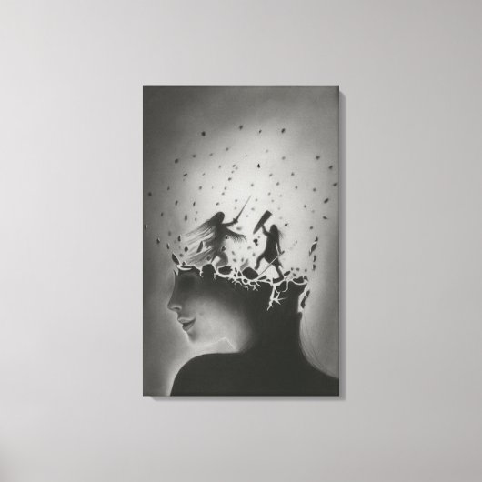 Geestfragmenten: Innerlijke Strijd Canvas Afdruk (Voorkant)
