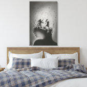 Geestfragmenten: Innerlijke Strijd Canvas Afdruk (Insitu (Slaapkamer))