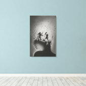Geestfragmenten: Innerlijke Strijd Canvas Afdruk (Insitu (Houten vloer))
