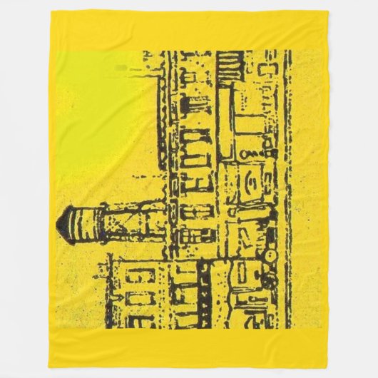 Geesthuizen en huizen en watertoren fleece deken (Voorkant)