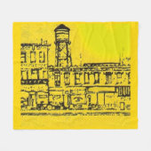 Geesthuizen en huizen en watertoren fleece deken (Voorkant (Horizontaal))